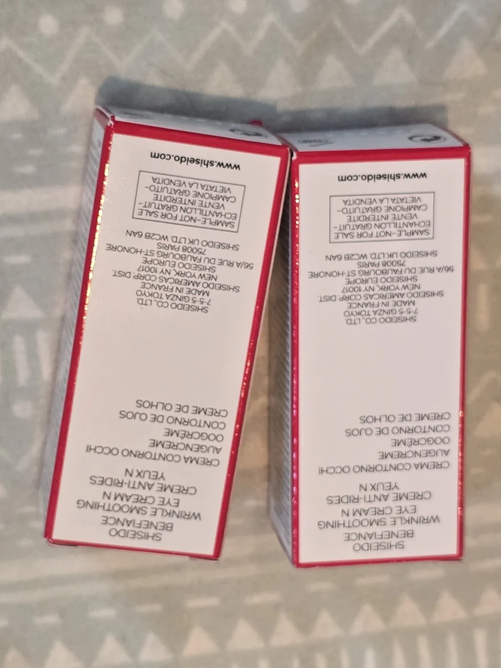 Shiseido Benefiance Wrinkle Smoothing Eye Cream - Bundle NEW
